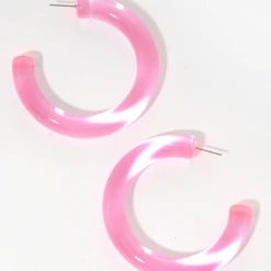 Trendy Wholesale Jewelry Acrylic Hoop Earrings