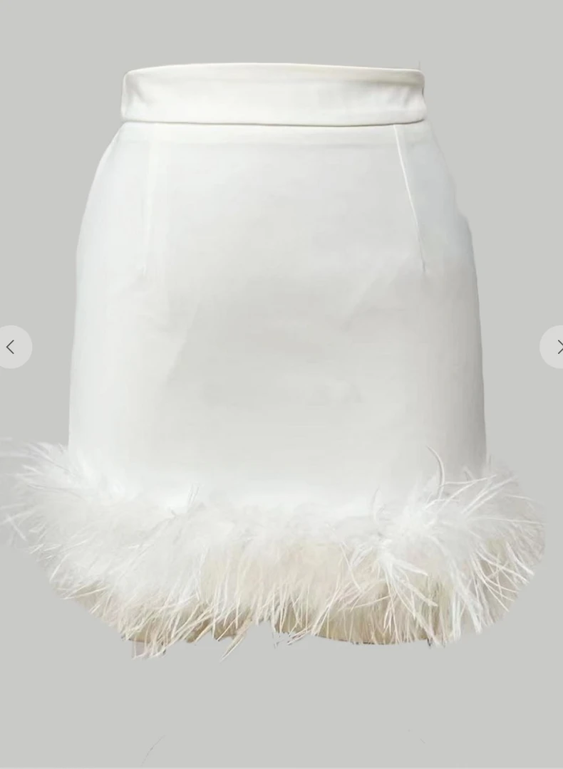 La Ros Feathered Skirt - Stylish Los Angeles Skirt for Women | Skirts & Skorts 3 La Ros Skirts & Skorts Los Angeles Feathered Skirt