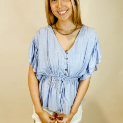 Mittoshop Kayla Ruffle Sleeve Blouse Tops