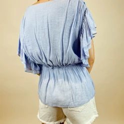 Mittoshop Kayla Ruffle Sleeve Blouse Tops - Stylish Women's Casual Top 10 Mittoshop Kayla Ruffle Sleeve Blouse Tops