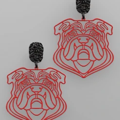 Golden Stella Bulldog Cutout Earrings - Game Day Collection | Swank Signature Jewelry 17 Golden Stella Bulldog Cutout Earrings Game Day Collection