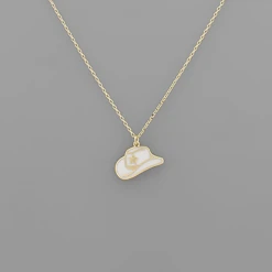 Golden Stella Cowgirl Pendant Necklace Jewelry