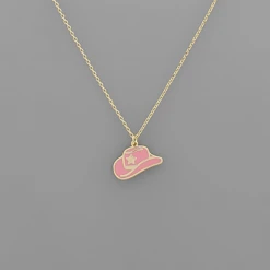 Golden Stella Cowgirl Pendant Necklace Jewelry