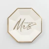 ThreeTwoOne Miss To Mrs Bridal Shower Paper Plates - Elegant Wedding Party Supplies 2 ThreeTwoOne Miss To Mrs Paper Plates Lifestyle