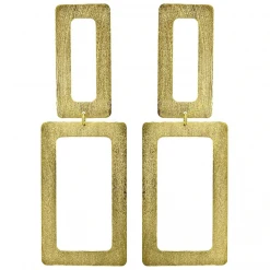 Sheila Fajl Double Rectangle Earrings Jewelry