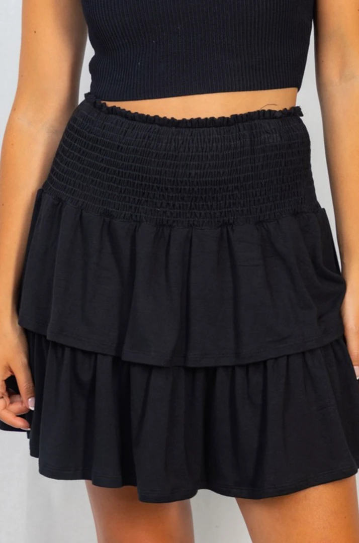 White Birch Bottoms Bridget Smocked Skirt - Elegant Women's Skirt for Casual & Formal Wear 3 White Birch Bottoms Bridget Smocked Skirt