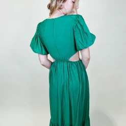 Flying Tomato Dresses Jewel Cut Out Maxi Dress