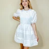 2.7 August Apparel Dresses Amber Puff Sleeve Dress