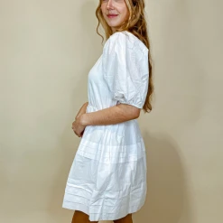 2.7 August Apparel Dresses Amber Puff Sleeve Dress