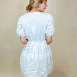 2.7 August Apparel Dresses Amber Puff Sleeve Dress