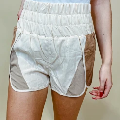 Very J Olivia Colorblock Active Shorts