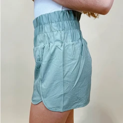 Very J Lizzie High Waist Active Shorts Bottoms