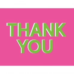 Donovan Designs Pink Shadow Thank You Notes Lifestyle