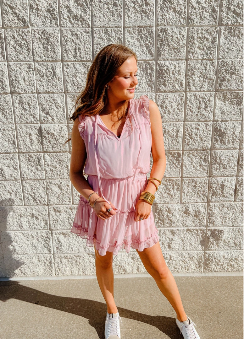 Adrienne Dresses Carson Sleeveless Ruffle Dress - Elegant Summer Dress for Women 4 Adrienne Dresses Carson Sleeveless Ruffle Dress