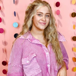 Bucket List Lee Waffle Knit Top Tops