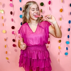 Adrienne Dresses Aubrey Metallic Smocked Dress