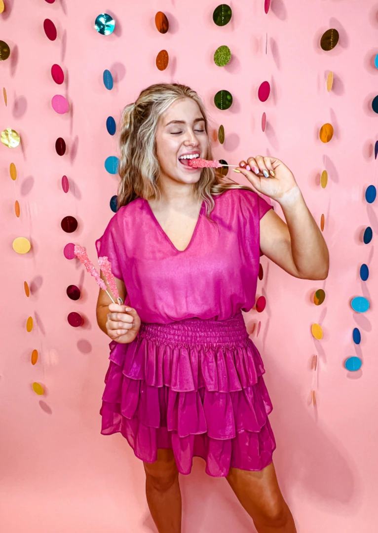 Adrienne Dresses Aubrey Metallic Smocked Dress - Elegant Women's Party Dress 4 Adrienne Dresses Aubrey Metallic Smocked Dress