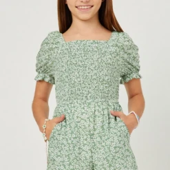 Hayden Tween Floral Romper Swank Tween