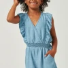 Hayden Swank Tween Tween Denim Romper