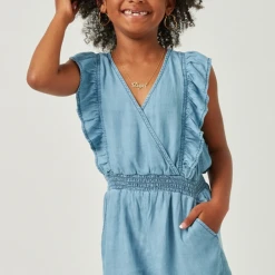 Hayden Swank Tween Tween Denim Romper