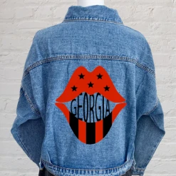 Rivalry Runway Game Day Lips Denim Jacket Game Day Collection