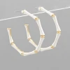 Golden Stella Bamboo Hoop Earrings Jewelry