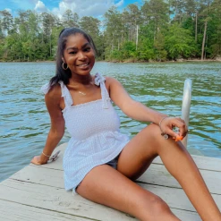 White Birch Ashton Smocked Tank Top