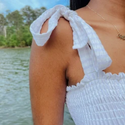 White Birch Ashton Smocked Tank Top - Plus Size Women's Casual Summer Top 12 White Birch Ashton Smocked Tank Top