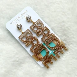 Taylor Shaye Designs Jewelry Glitter Bride Earrings