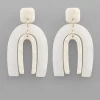 Golden Stella Jewelry Enamel Arch Earrings