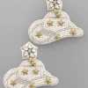 Golden Stella Jewelry Beaded Cowboy Hat Earrings
