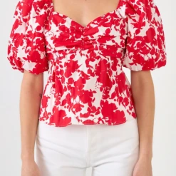 2.7 August Apparel Hope Floral Open Back Top