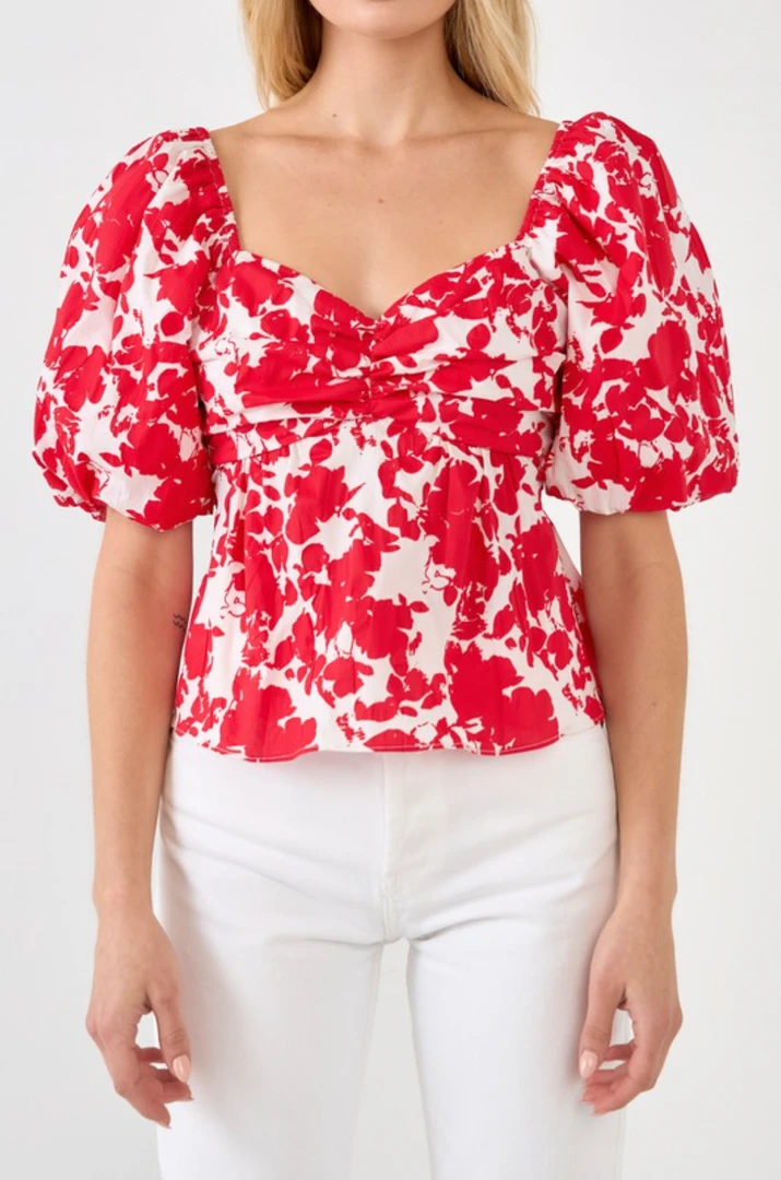 2.7 August Apparel Hope Floral Open Back Top - Game Day Collection | Women's Tops 3 2.7 August Apparel Hope Floral Open Back Top