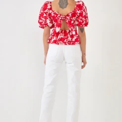 2.7 August Apparel Hope Floral Open Back Top