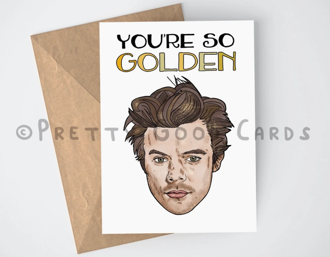 Faire You're So Golden Harry Card - Premium Lifestyle Greeting Card 3 Faire You're So Golden Harry Card Lifestyle
