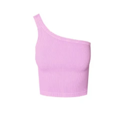 NikiBiki One Shoulder Ribbed Crop Top