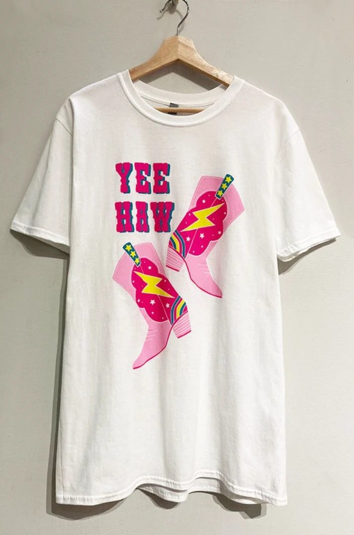 Sweet Claire Inc Yee Haw Boots Graphic Tee - Stylish Western Tops for Women 4 Sweet Claire Inc Tops Yee Haw Boots Graphic Tee