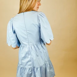 2.7 August Apparel Dresses Charlotte Scallop Hem Dress