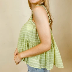 &Merci Eliza Ruffle Tank Top