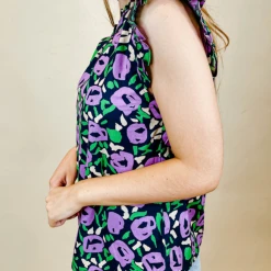 THML Rebecca Floral Ruffle Sleeve Top Tops