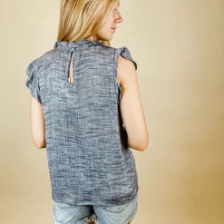 THML Tops Miranda Embroidered Ruffle Top