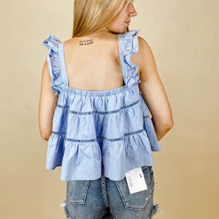 &Merci Tops Crawford Ruffle Babydoll Top