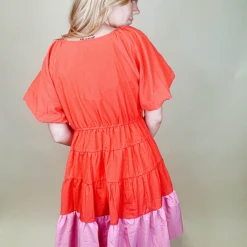 Entro Maura Colorblock Babydoll Dress