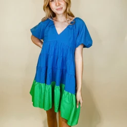 Entro Maura Colorblock Babydoll Dress