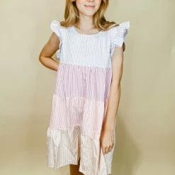 BiBi Dresses Sunny Colorblock Tiered Dress