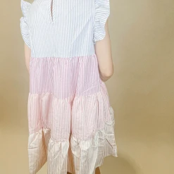 BiBi Dresses Sunny Colorblock Tiered Dress