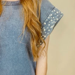 BiBi Maya Studded Denim Dress