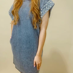 BiBi Maya Studded Denim Dress