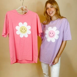 Fantastic Fawn Smile Daisy Oversized Tee Shirt