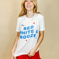 Charlie Southern Tops Red, White, And Booze Tee
